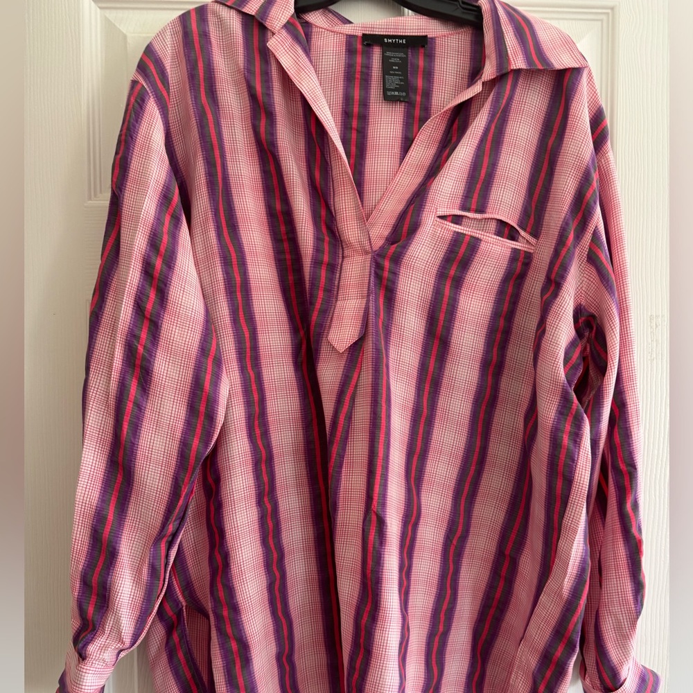 SMYTHE Over the Head Shirt - Basque Stripe